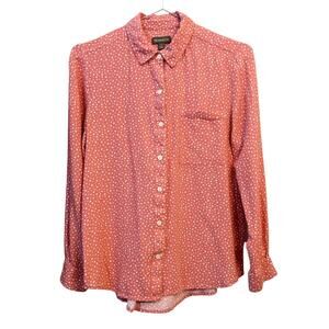 STYLE &‎ CO 2024 Hearts Pink Blouse Top Shirt MED Novelty Print Love Sweet Fairy